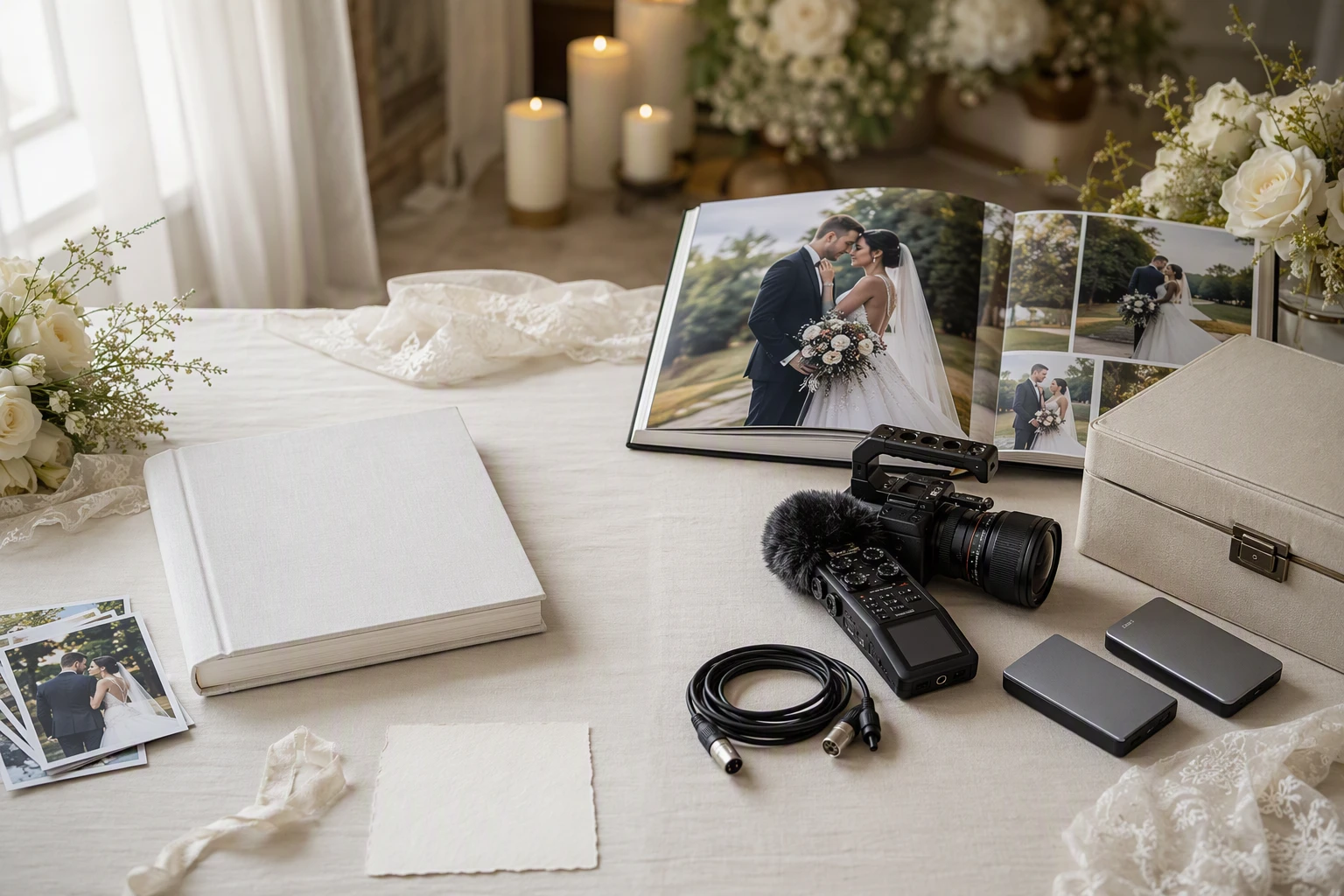 Side-by-side wedding keepsake deliverables comparison