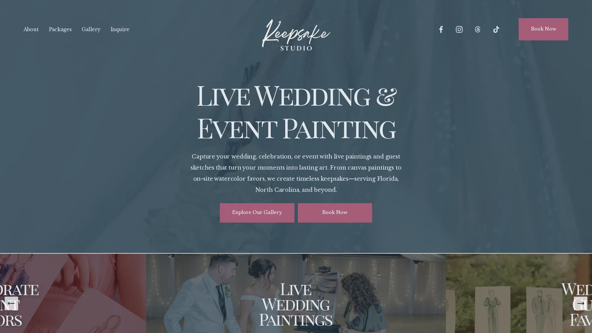 Live wedding painting